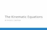 The Kinematic Equations
