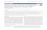 Highly Selective Detection of Metronidazole by Self ...