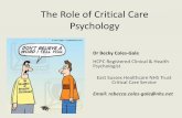 The Role of Critical Care Psychology - NHS South ODN Hub
