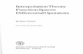 Interpolation Theory Function Spaces Differential Operators