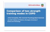 Comparison of two strength training modes in COPD, Barcelona