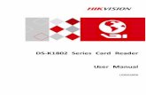 DS-K1802 Series Card Reader User Manual