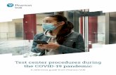 Test center procedures during the COVID-19 pandemic