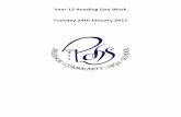 Year 12 Reading Day Work Tuesday 24th January 2017