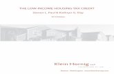 THE LOW-INCOME HOUSING TAX CREDIT - Klein Hornig