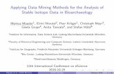 Applying Data Mining Methods for the Analysis of Stable ...