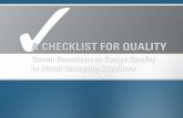 A CHECKLIST FOR QUALITY - Kenmode