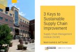 3 Keys to Sustainable Supply Chain Improvement