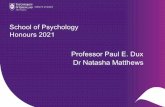 School of Psychology Honours 2021