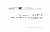 BUS804 INTERNATIONAL BUSINESS STRATEGY