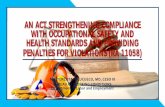 AN ACT STRENGTHENING COMPLIANCE WITH OCCUPATIONAL …