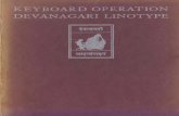 Keyboard Operation Devanagari Linotype (manual)
