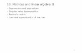 10. Matrices and linear algebra II