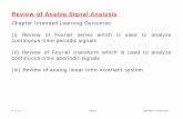 Review of Analog Signal Analysis