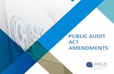 PUBLIC AUDIT ACT AMENDMENTS - National Treasury
