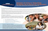 Master of Arts in Teaching English as a Second Language