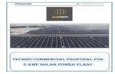 Techno-Commercial Proposal for 5 KWp Solar Power Plant