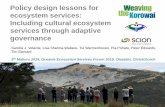 Policy design lessons for ecosystem services: Including ...