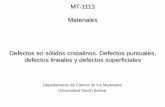MT-1113 Materiales Defectos en sólidos cristalinos ...