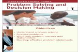 Understand problem solving Analyze problems Work with ...