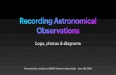 Recording Astronomical Observations