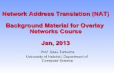 Network Address Translation (NAT) Background Material for ...