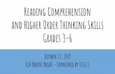 Reading Comprehension and Higher Order Thinking Skills ...