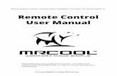 MRCOOL Remote Control User Manual DML vrv ENG 02 00 …
