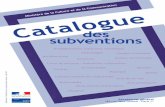 Catalogue des subventions - Culture