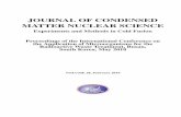 JOURNAL OF CONDENSED MATTER NUCLEAR SCIENCE