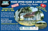 FIXER UPPER HOME & LARGE LOT Online Only Auction