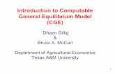 Introduction to Computable General Equilibrium Model (CGE)