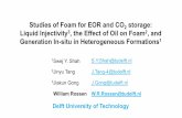 Studies of Foam for EOR and CO storage: Liquid Injectivity ...
