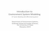 Introduction to Environment System Modeling
