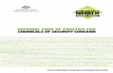 National Code of practice for chemicals of security concern