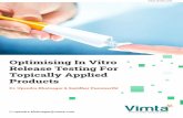 Optimising In Vitro Release Testing For Topically Applied ...