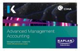 Advanced Management Accounting - Kaplan Publishing