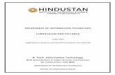CURRICULUM AND SYLLABUS - Hindustan Institute of ...