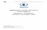 EMERGENCY FOOD SECURITY ASSESSMENT Mindanao, …