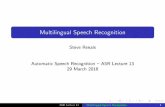Multilingual Speech Recognition