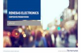 Renesas Electronics Corporate Presentation