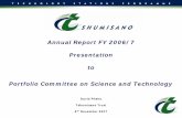 Annual Report FY 2006/7 Presentation to Portfolio ...