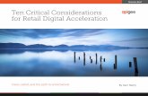 Ten Critical Considerations for Retail Digital Acceleration