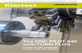 The CNC PILOT 640 with TURN PLUS
