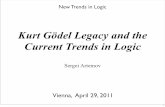 Kurt Gödel Legacy and the Current Trends in Logic