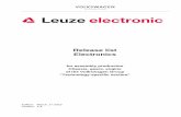 Release list Electronics - Home :: Leuze