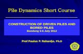 CONSTRUCTION OF DRIVEN PILES AND BORED PILES