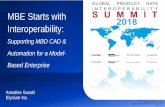 MBE Starts with Interoperability - GPDIS