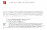 BBC VOICES RECORDINGS - Sounds