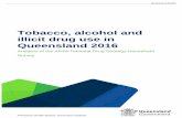 Tobacco, alcohol and illicit drug use in Queensland 2016